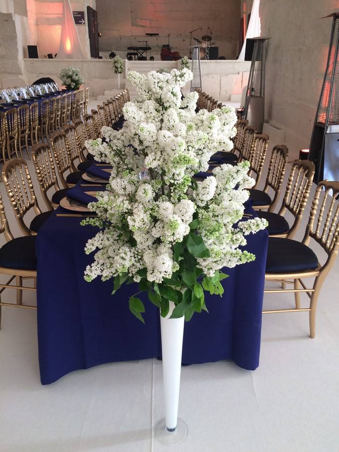 bouquet de lilas blanc confectionné sur place 