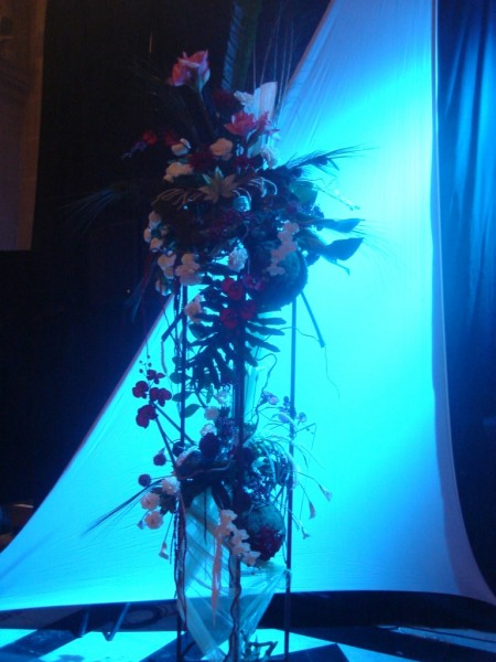 Création floral de décor scènique de salle de réception Marseille