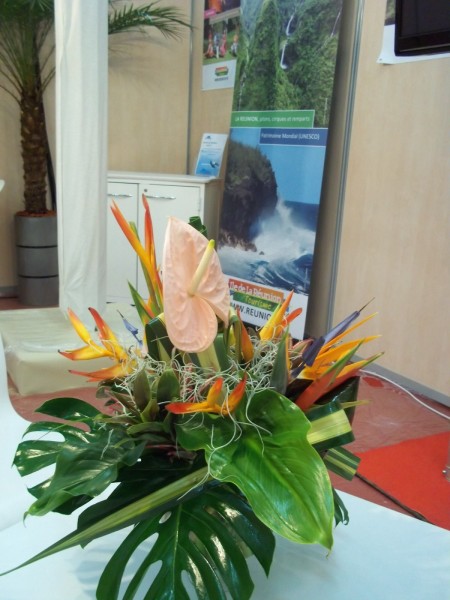 Décorations florales pour stand exposition salon sur Avignon