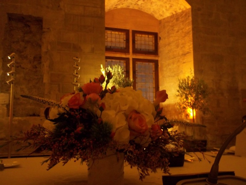 décor floral centre table événement officiel  gala d'entreprise Avignon