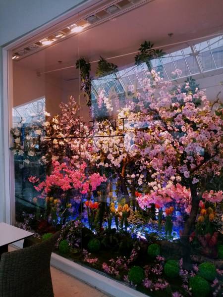 Décoration de façade et de vitrine pour restaurant et magasin en paca.