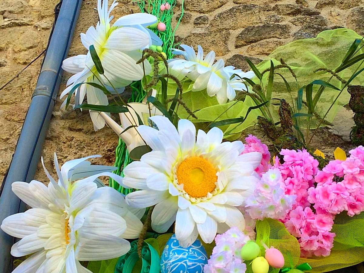 marguerite géante en location pour vos vitrines de commerces sur Saint Maximin