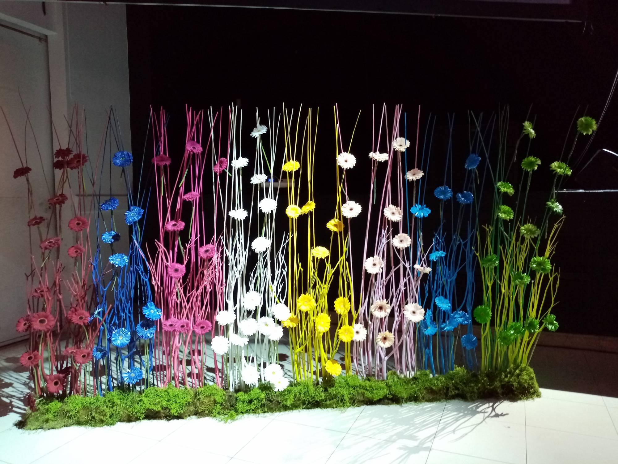 ce mur floral mesure 3 mètres de longueur sur 1m80 de hauteur