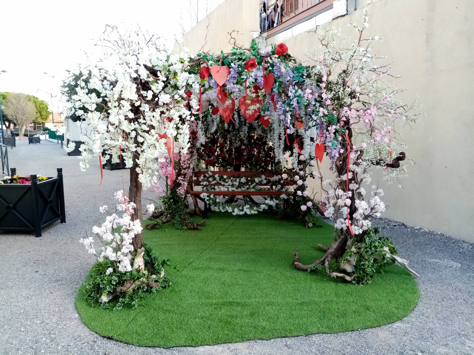 conception d'arche florale pour mariage