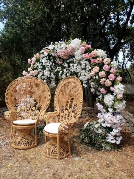 Arche de fleurs pour mariage en naturel et artificiel en paca