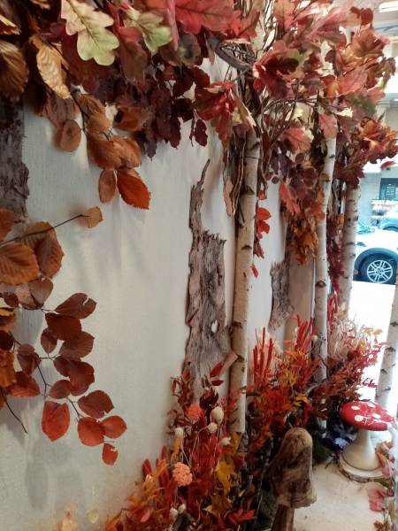 Décorateur de vitrine à thème en fleurs et plantes artificielles en location en paca.