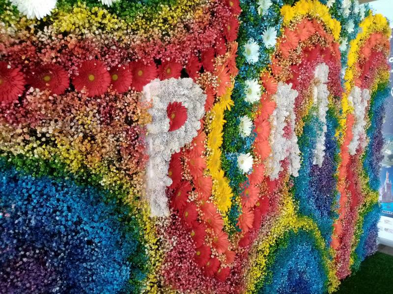 Conception réalisation de mur de fleurs et de végétaux éphémère pour vos événement en PACA