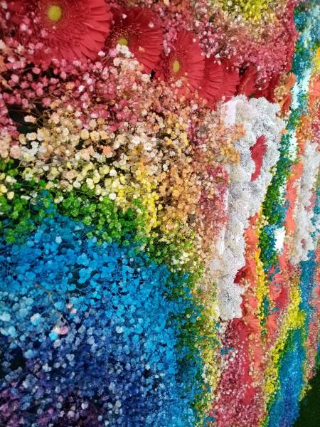 Conception réalisation de mur de fleurs et de végétaux éphémère pour vos événement en PACA