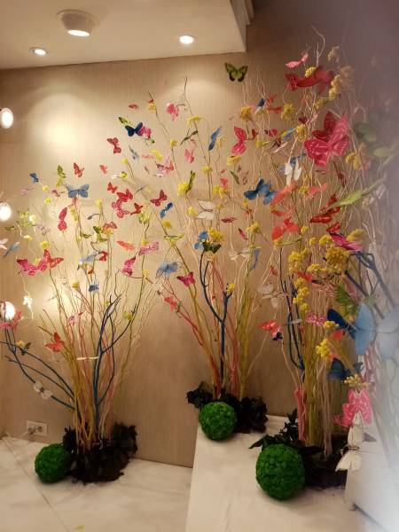 Location de vos décors floraux et de plantes à thème de votre vitrine et boutique de mode dans la région Provence Alpes Côtes d'Azur.