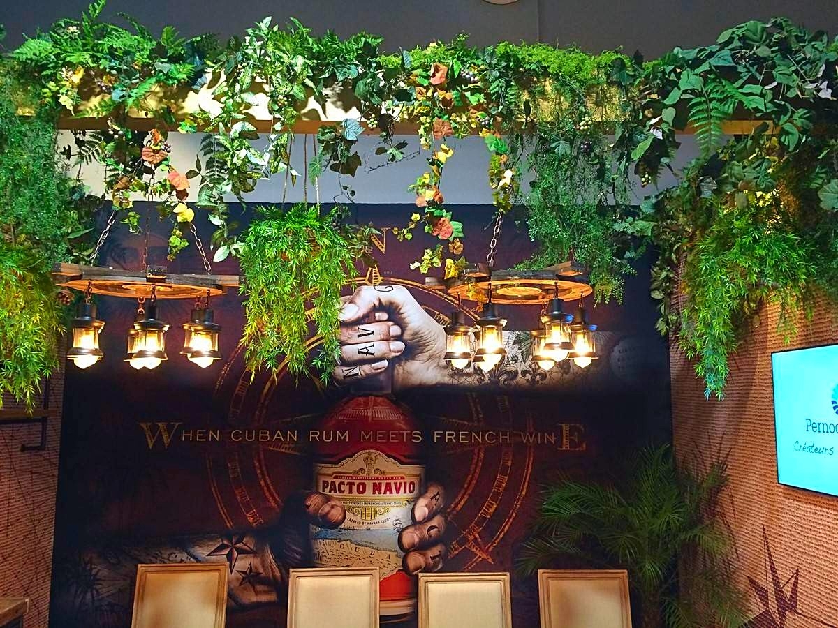 plafond de plantes artificielles pour salon exposition