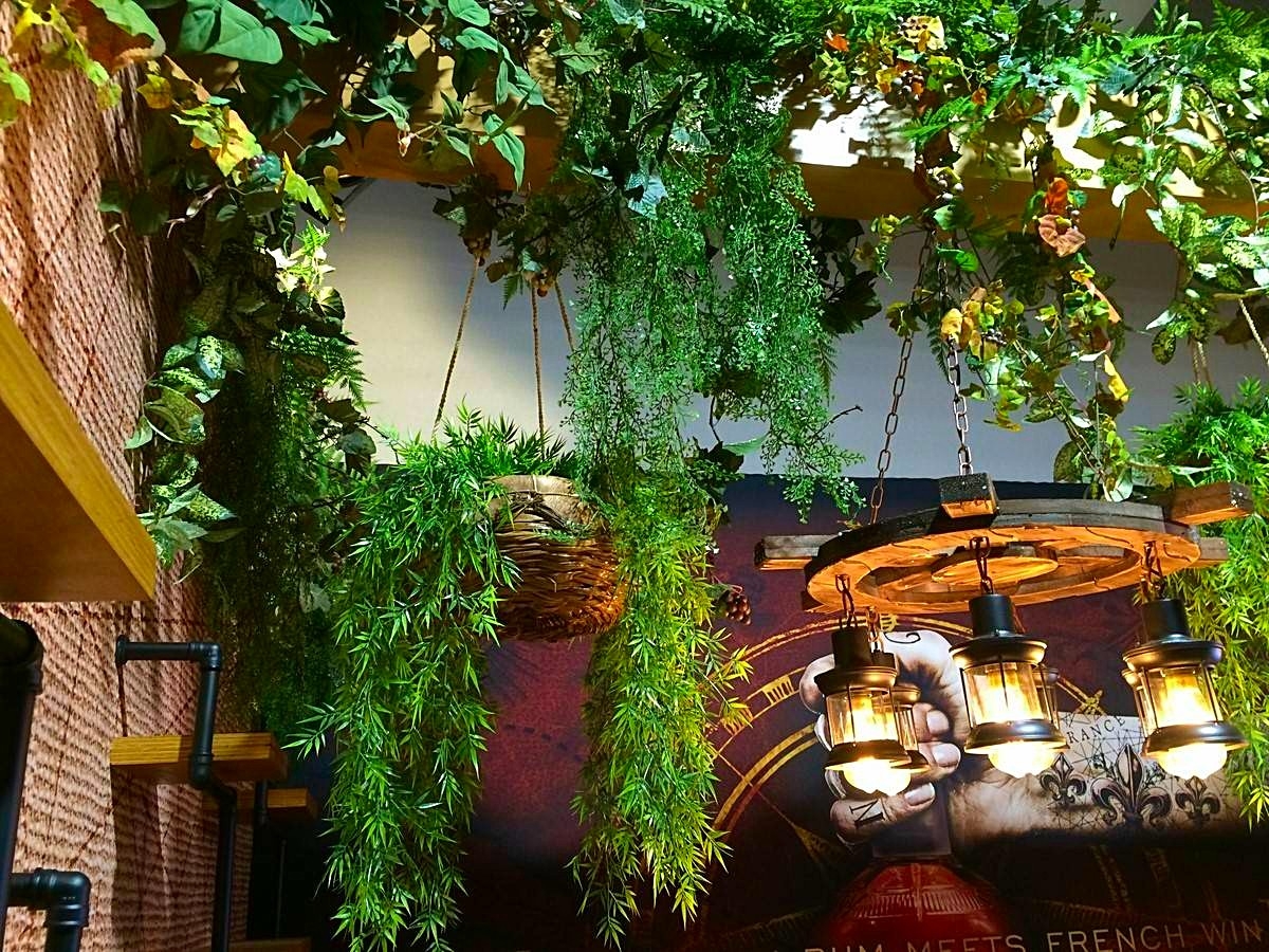 création végétale suspendue de plantes à la location pour vos evenements