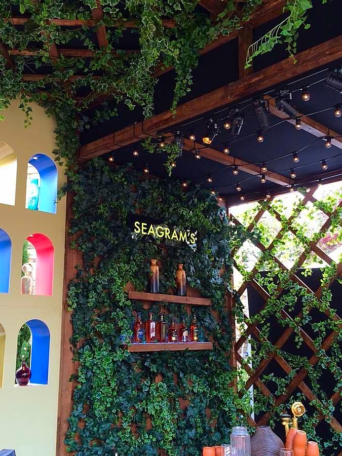 décoration murale de lierre en location pour stand exposition dans le Var