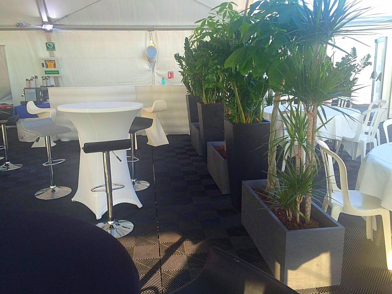 La couleur des bacs et jardinières sont toujours en harmonie avec le type et la couleur des sols