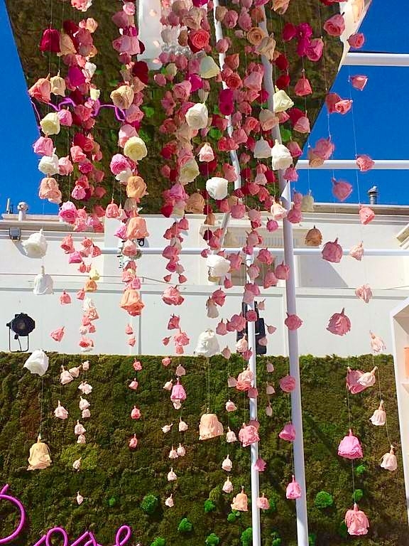 plusieurs longueurs de lianes de roses sont à prévoir pour créer un effet naturel