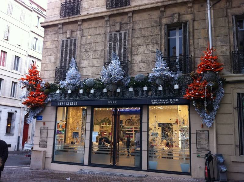 noel sapin guirlande decoration de fetes de noel et mise en lumière pour facade de commerce restaurant hotel usine avignon marseille aix en provence