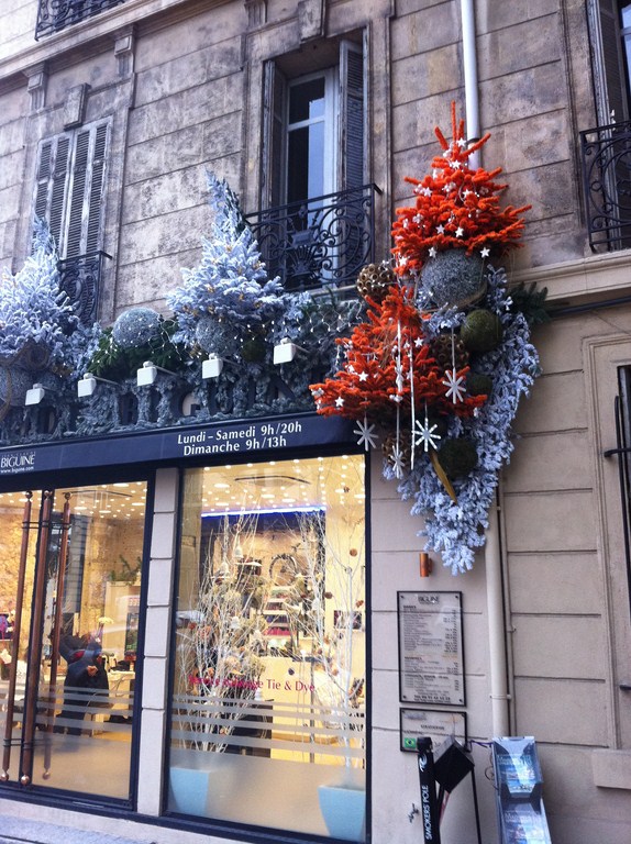 noel sapin guirlande decoration de fetes de noel et mise en lumière pour facade de commerce restaurant hotel usine avignon marseille aix en provence