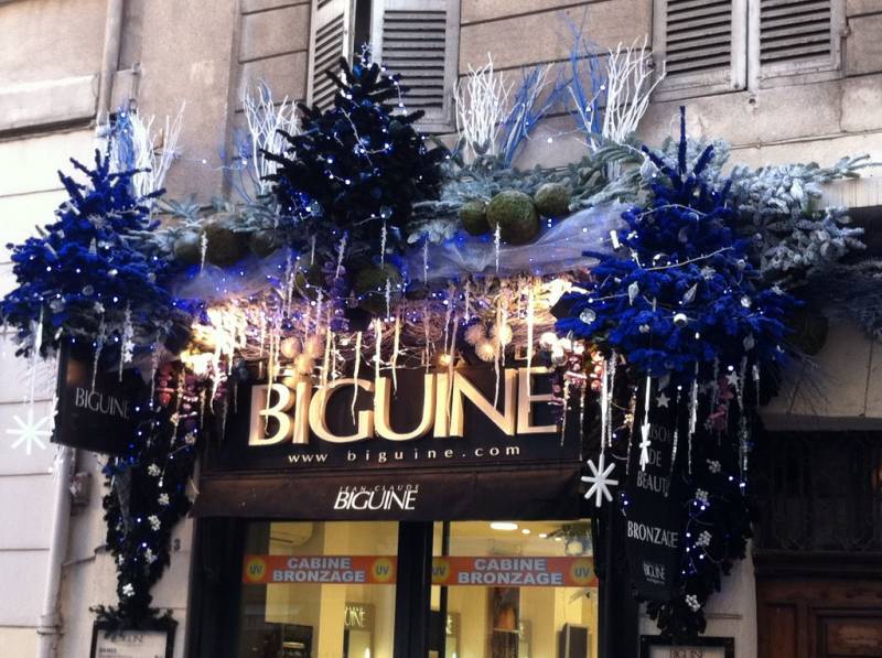 noel sapin guirlande decoration de fetes de noel et mise en lumière pour facade de commerce restaurant hotel usine avignon marseille aix en provence