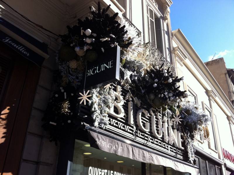 noel sapin guirlande decoration de fetes de noel et mise en lumière pour facade de commerce restaurant hotel usine avignon marseille aix en provence