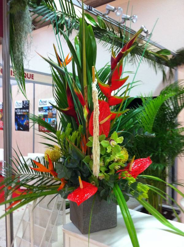 Décorations florales pour stand exposition salon sur Avignon