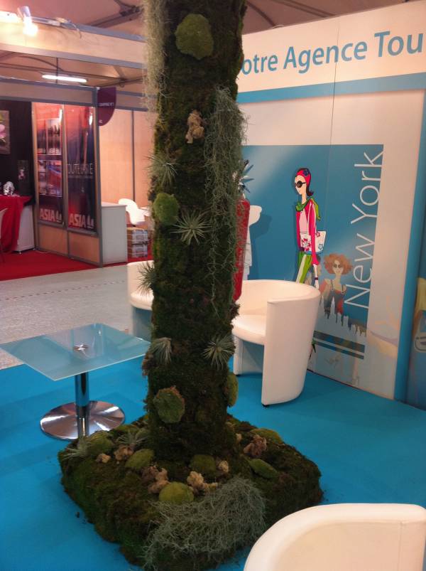 Mur de plantes éphémères pour salon exposition Avignon