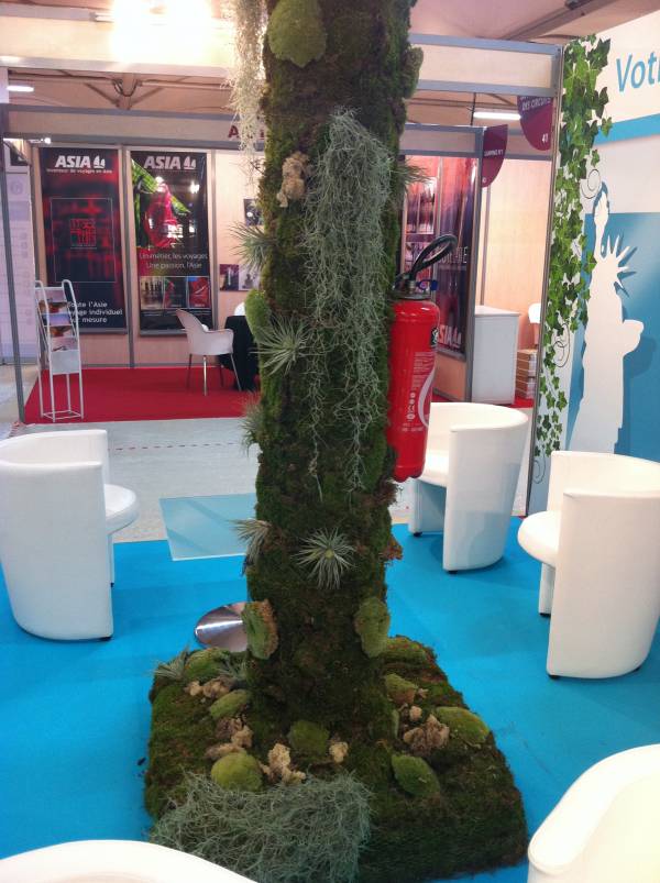 Mur de plantes éphémères pour salon exposition Avignon