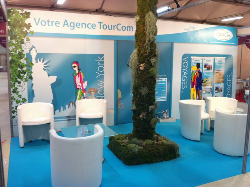 Mur de plantes éphémères pour salon exposition Avignon