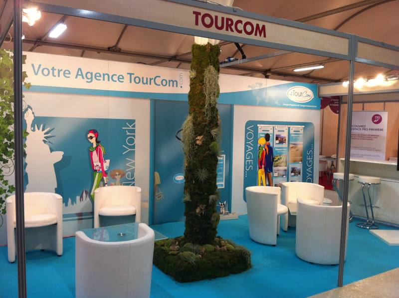 Mur de plantes éphémères pour salon exposition Avignon