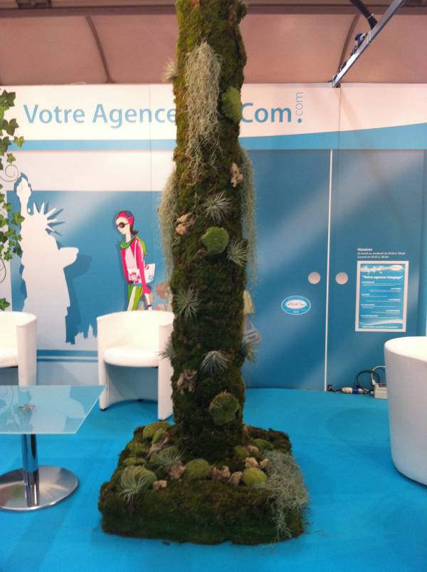 Mur de plantes éphémères pour salon exposition Avignon