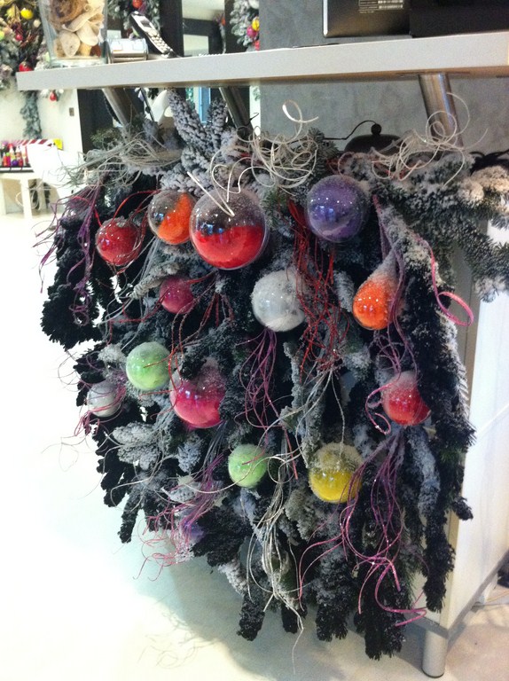 Noël, décoration de commerce, salon de coiffure, sur Vitrolles
