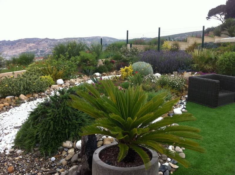 création conception de jardin à thème provençale Salernes