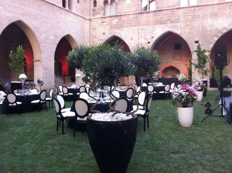 Compositions florales de centres de tables pour repas, dîner de gala et séminaires Avignon, Marseille, Aix en Provence