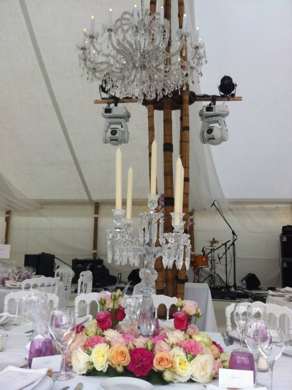 Décor de centre de table de fleurs pour réception, gala, dîner sur Marseille, Orange, Avignon