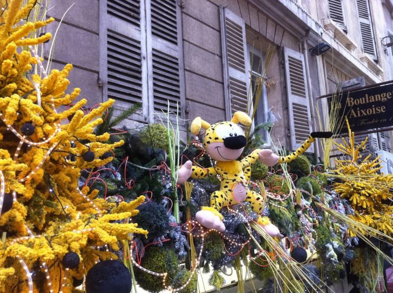 façade et vitrine décoration noël Marseille
