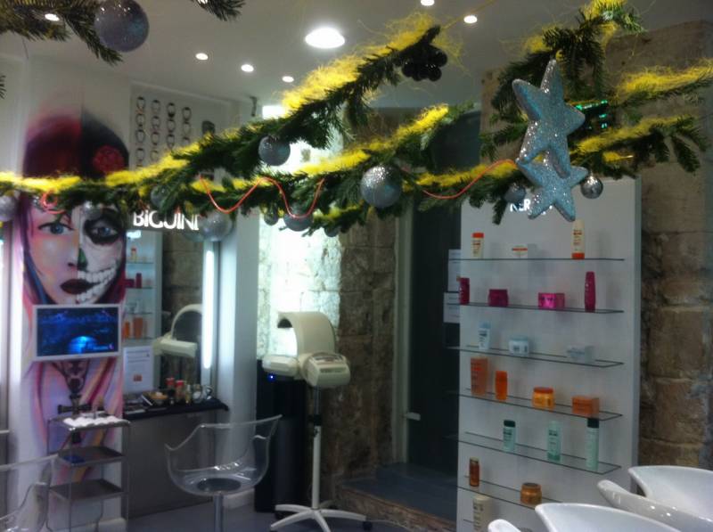 façade et vitrine décoration noël Marseille