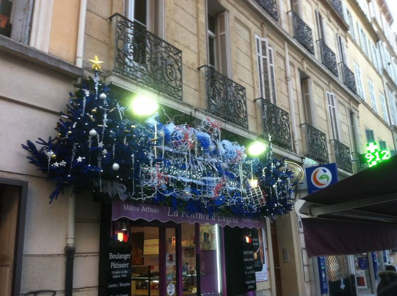 Pour sa façade de noël 2014, la boulangerie pâtisserie