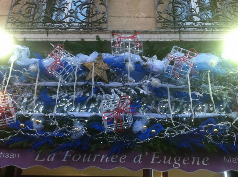 Pour sa façade de noël 2014, la boulangerie pâtisserie