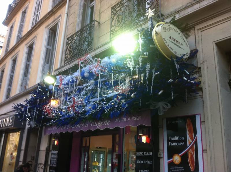 Pour sa façade de noël 2014, la boulangerie pâtisserie