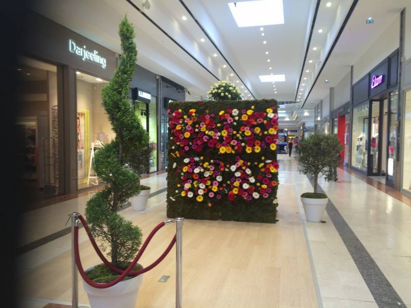 Ce grand mur de végétaux et de fleurs fraîches est conçu pour un photocall lors d'un événement éphèmères à la Valentine  Marseille