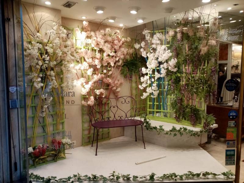 Le paysage harmonieux est prêt pour recevoir les collections de vêtements pour ces dames.