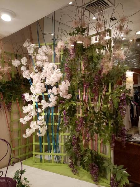 Glycine bleu et mauve artificielle en locatio