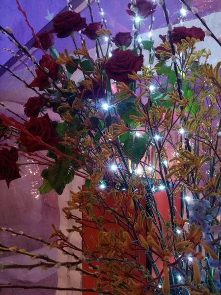 Composition florale pour inauguration, pour le vernissage 