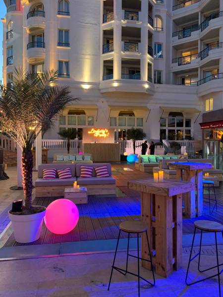 Le phoenix roebelinii sur la terrasse du Majestic à Cannes