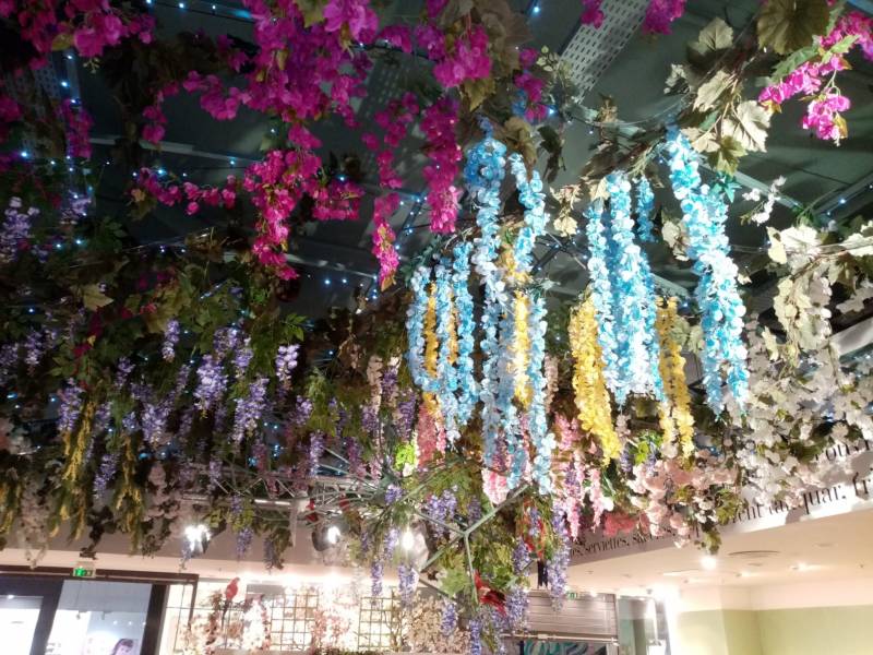 Les fleurs aux couleurs contrastées rythment le décor pour le plaisir des yeux.