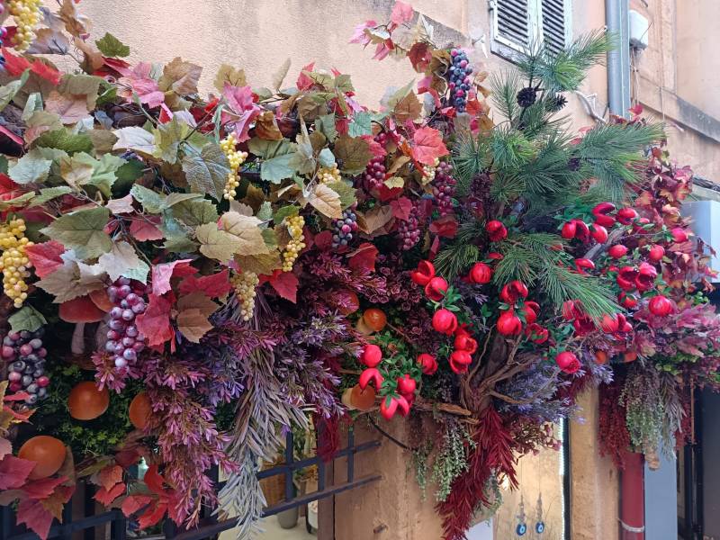 Couleurs d'automne se mêlent dans une belle harmonie pour la façade d'Elea à Aix en Provence.
