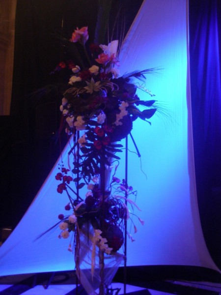 Création floral de décor scènique de salle de réception Marseille