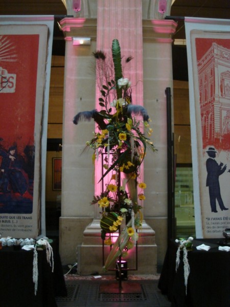 Location de décor floral pour salle de réception pour gala soirée lancement sur Marseille