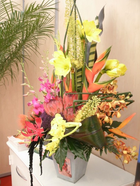 décoration florale pour stand exposition de salon, Avignon