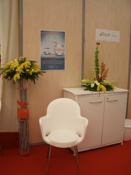 décoration florale pour stand exposition de salon, Avignon