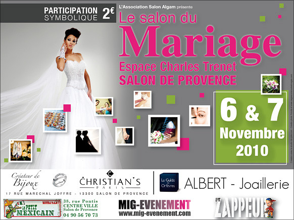 Conception, réalisation de décor de stand et scène pour salon du mariage Avignon