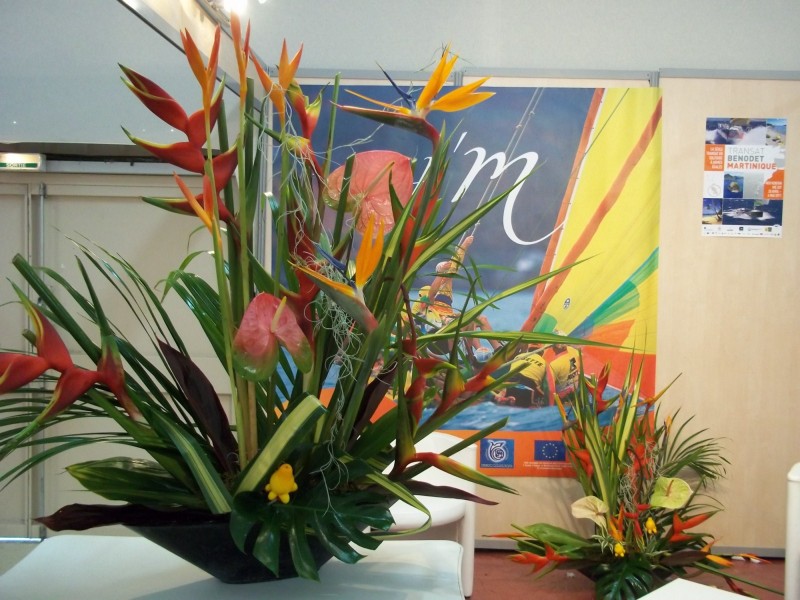 Décorations florales pour stand exposition salon sur Avignon